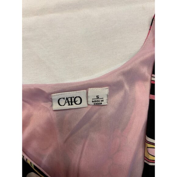 Cato Y2K Size S Hippie Boho Groovy Psychedelic Floral Asymmetrical Wrap Top - Picture 4 of 9